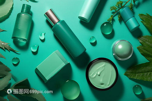 绿色护肤品宣传图数字艺术 引领可持续美妆的视觉革命